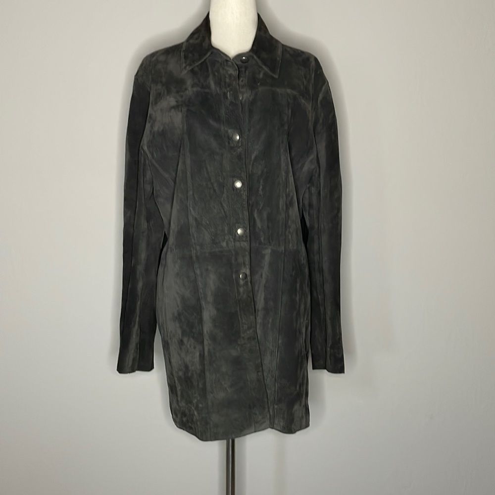 CHICO’s fudge color suede thin coat